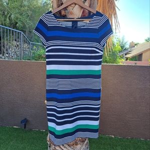 BANANA REPUBLIC  Stripped short sleeve stretch dress 6.